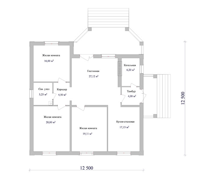 Hauswerk 135 типовой проект одноэтажного дома