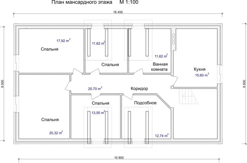 Проект дома на 5 спален