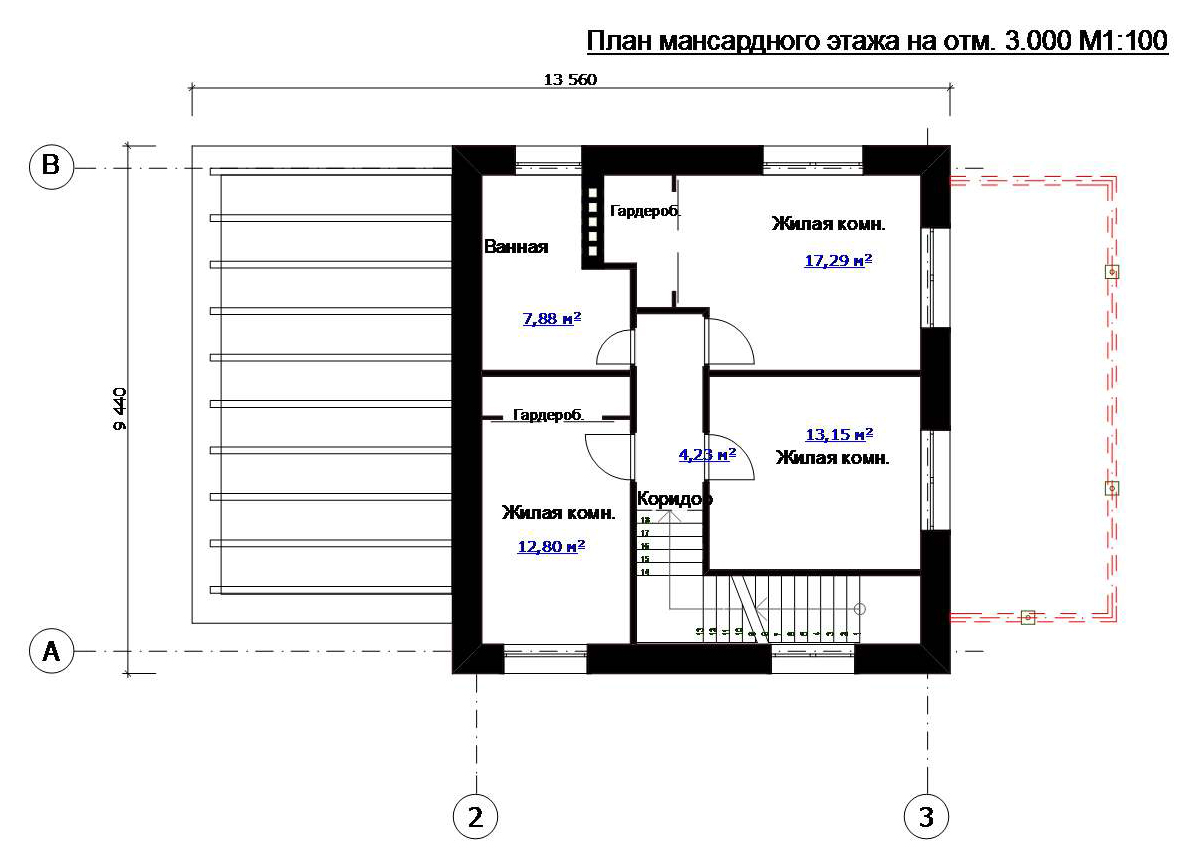 Планировка мансардного дома