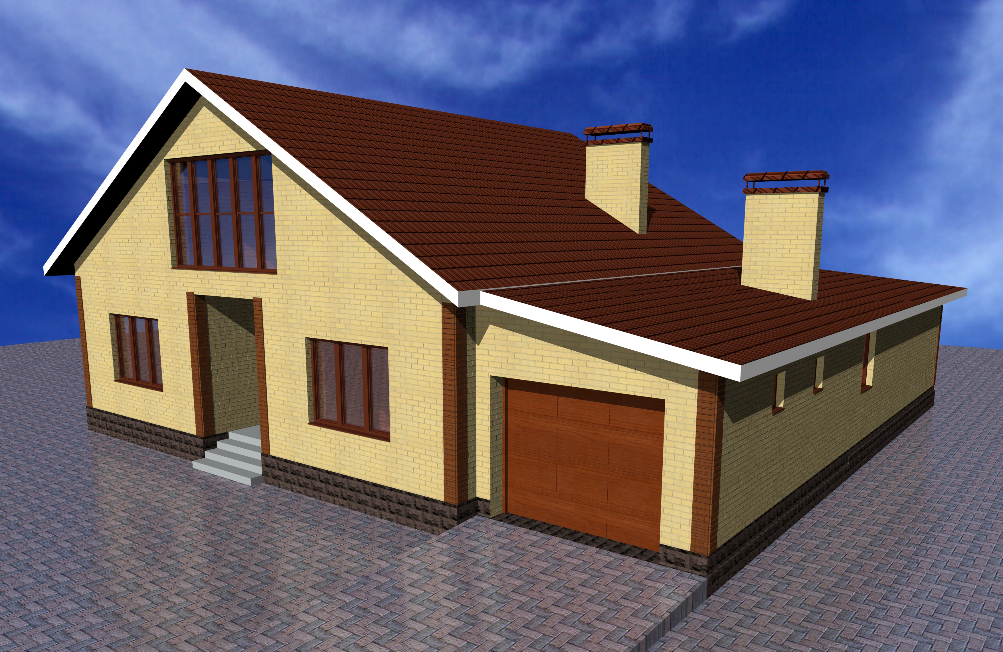 Фото крыши гаража с домом. Многоскатная крыша гаража. Дом с гаражом под одной крышей. Одноэтажноый дома с гаражом. Дом сгпражом под одной крышей.
